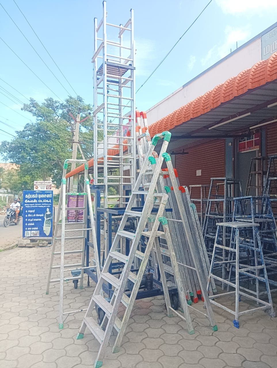 Aluminium, Steel & Bamboo Step Ladders Rental Coimbatore